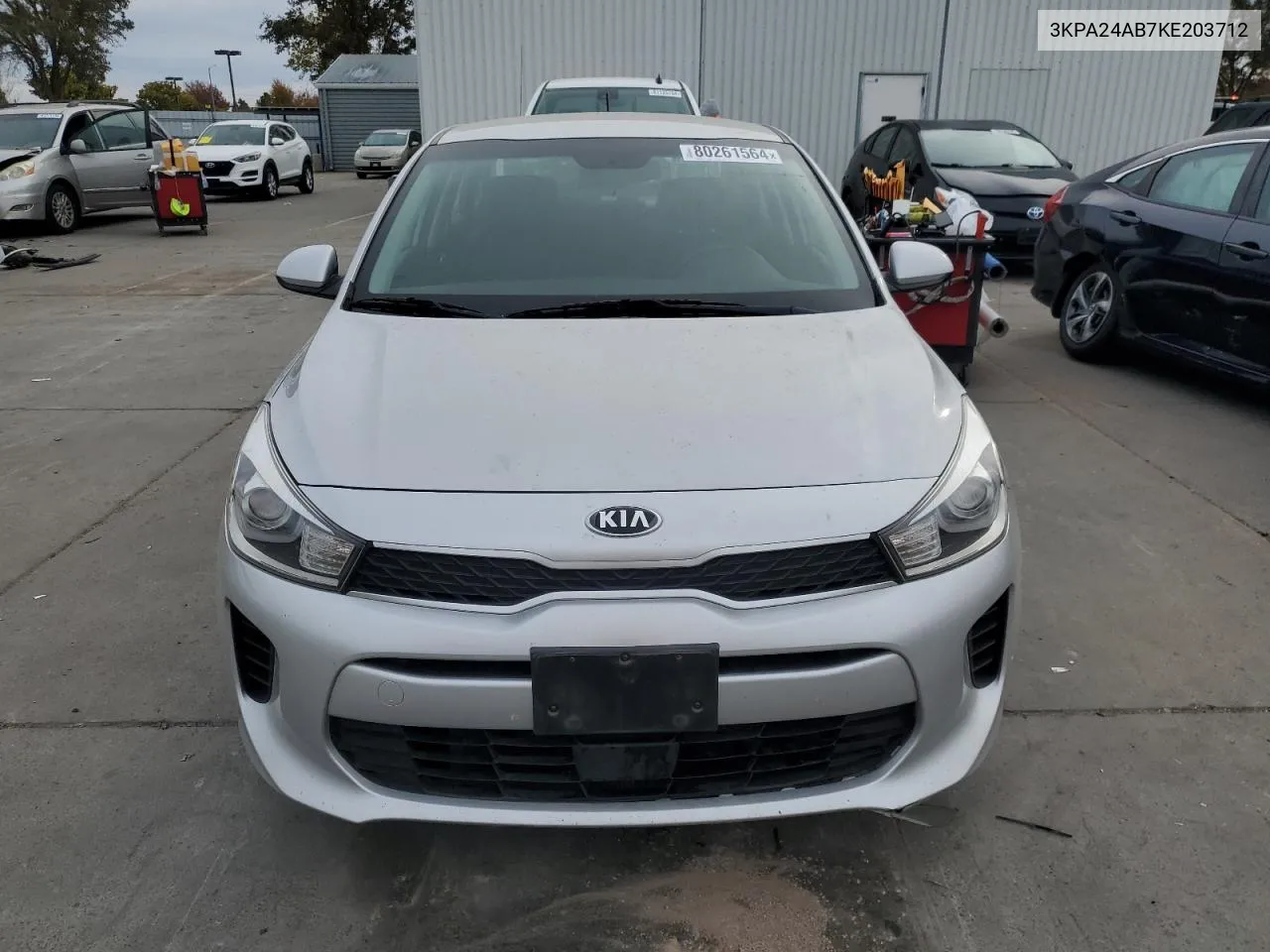 2019 Kia Rio S VIN: 3KPA24AB7KE203712 Lot: 80261564