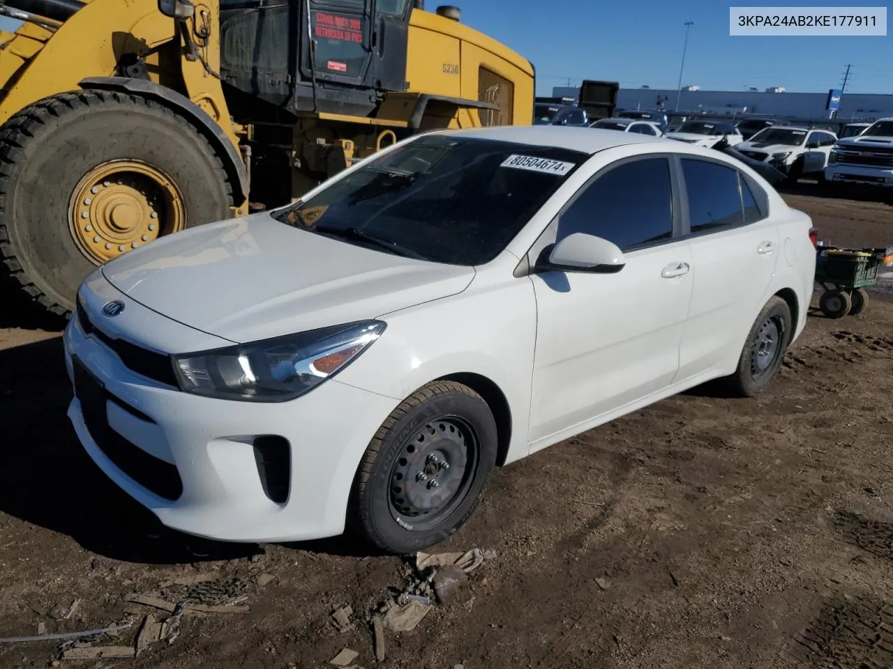 2019 Kia Rio S VIN: 3KPA24AB2KE177911 Lot: 80504674