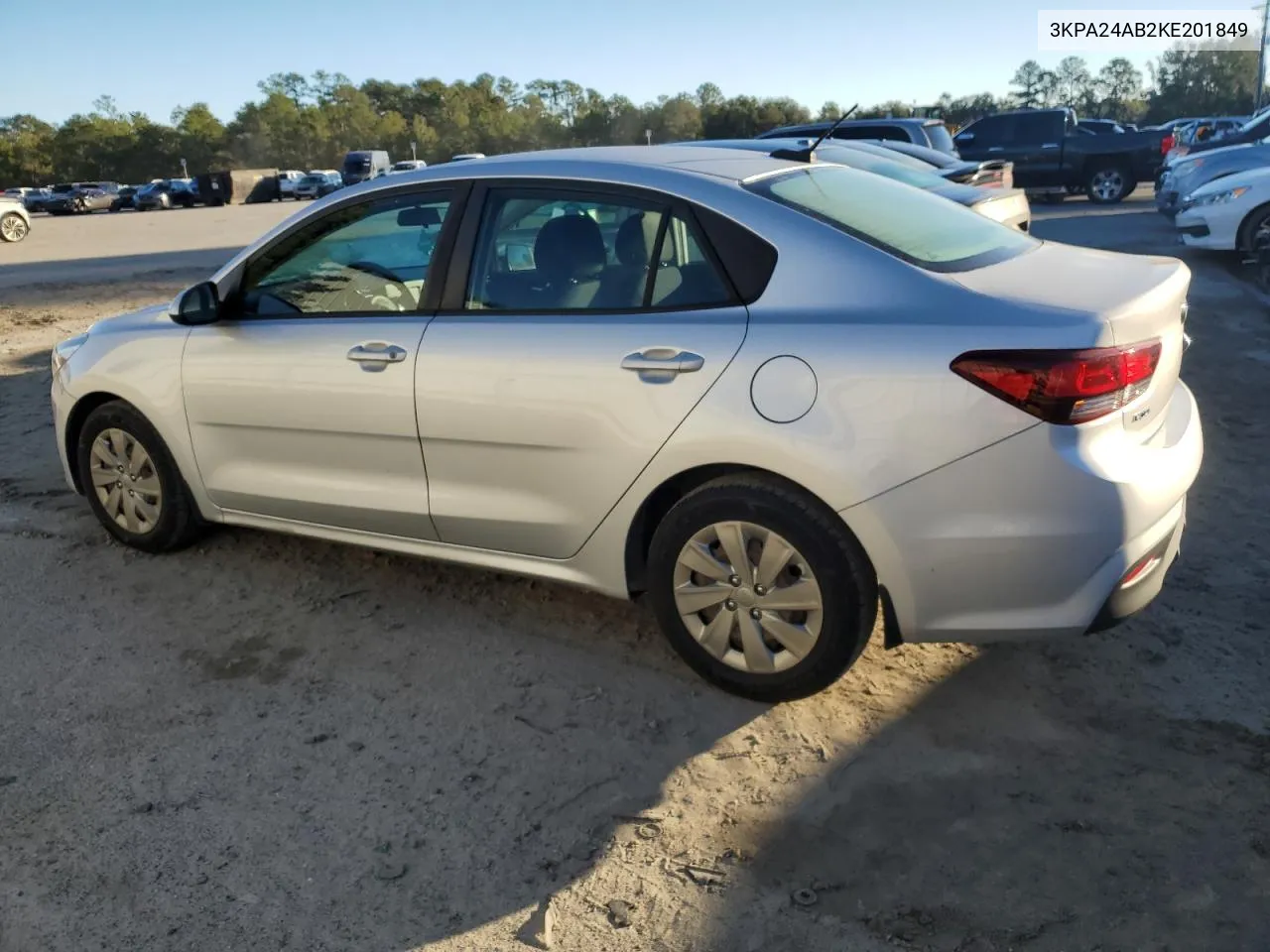 2019 Kia Rio S VIN: 3KPA24AB2KE201849 Lot: 81127404