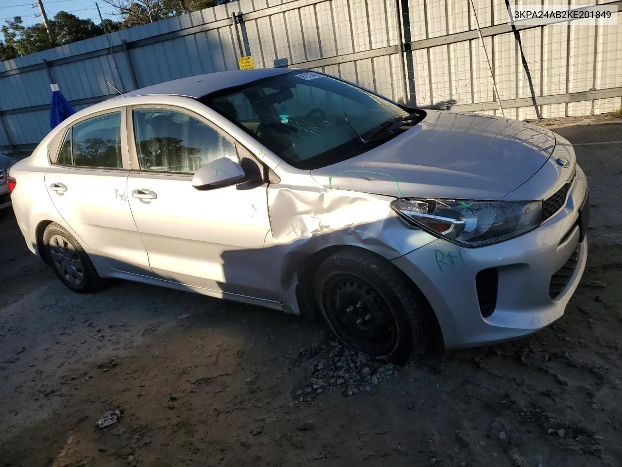 2019 Kia Rio S VIN: 3KPA24AB2KE201849 Lot: 81127404