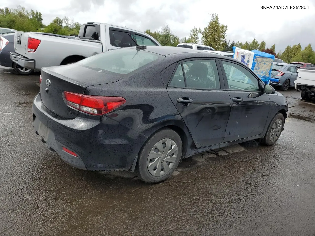 2020 Kia Rio Lx VIN: 3KPA24AD7LE362801 Lot: 51598164