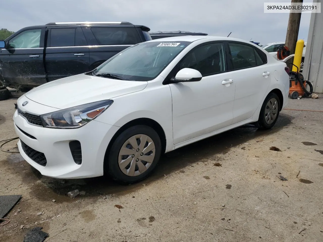 2020 Kia Rio Lx VIN: 3KPA24AD3LE302191 Lot: 52466794