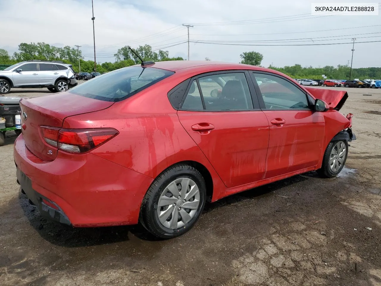 2020 Kia Rio Lx VIN: 3KPA24AD7LE288828 Lot: 55309104