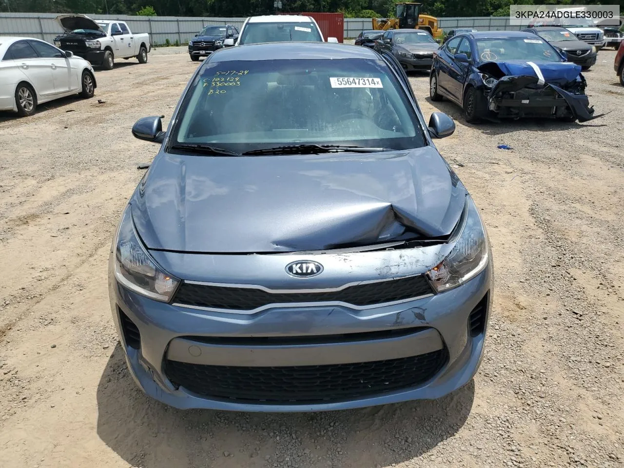 2020 Kia Rio Lx VIN: 3KPA24ADGLE330003 Lot: 55647314