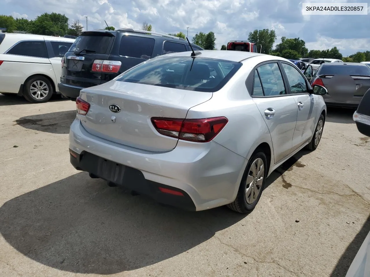 2020 Kia Rio Lx VIN: 3KPA24AD0LE320857 Lot: 57579214