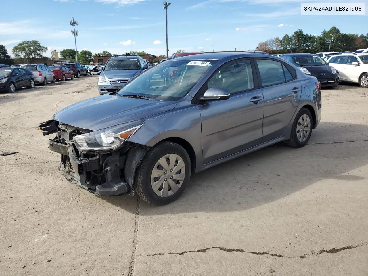 3KPA24AD1LE321905 2020 Kia Rio Lx