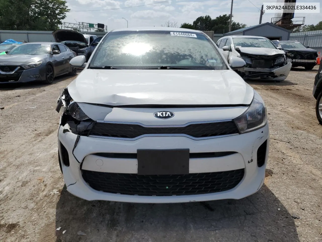 2020 Kia Rio Lx VIN: 3KPA24AD2LE334436 Lot: 61448684