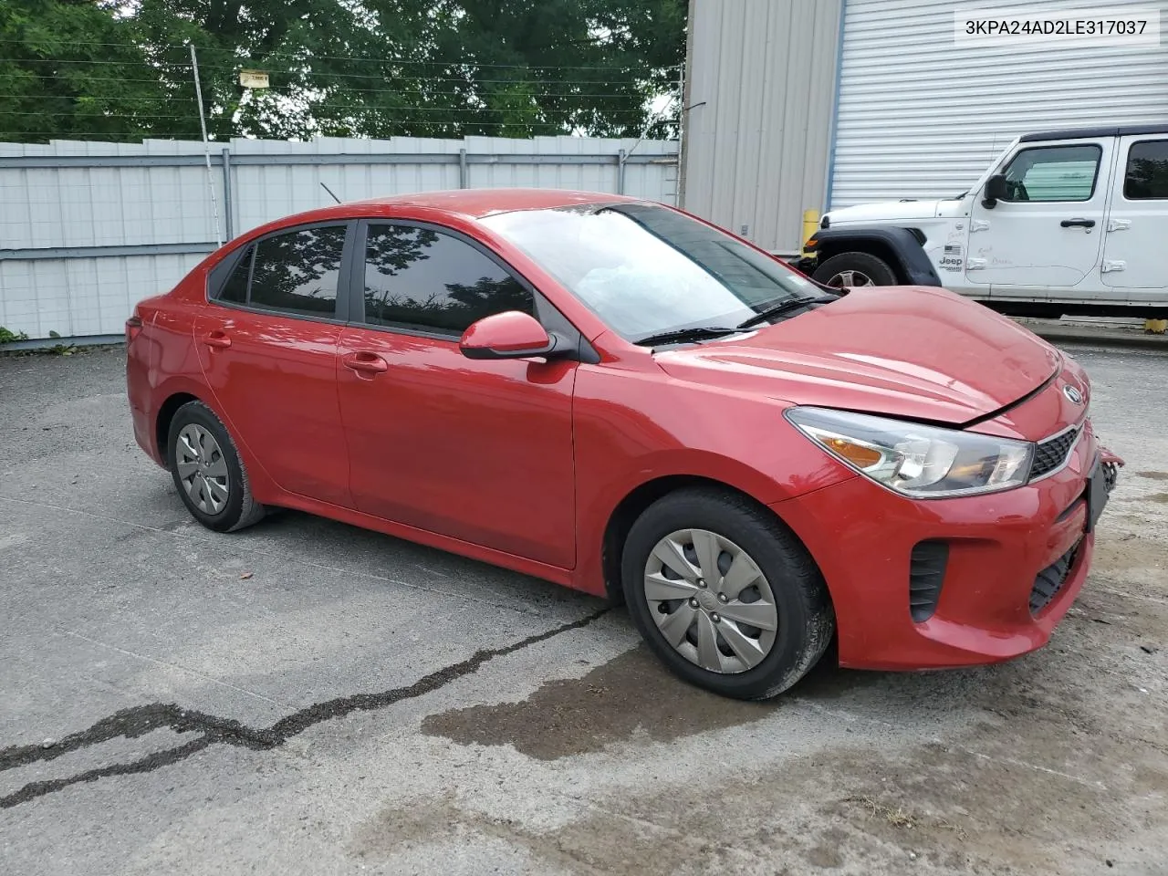 2020 Kia Rio Lx VIN: 3KPA24AD2LE317037 Lot: 61675914