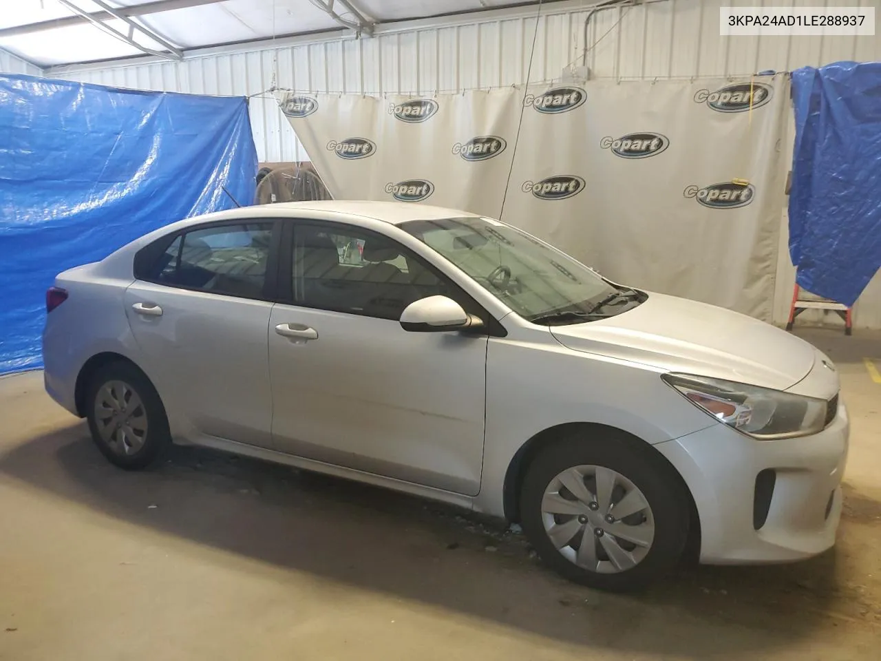 2020 Kia Rio Lx VIN: 3KPA24AD1LE288937 Lot: 61876304