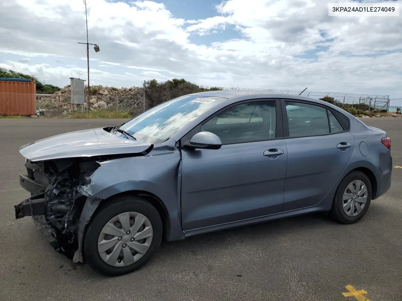 2020 Kia Rio Lx VIN: 3KPA24AD1LE274049 Lot: 62685844