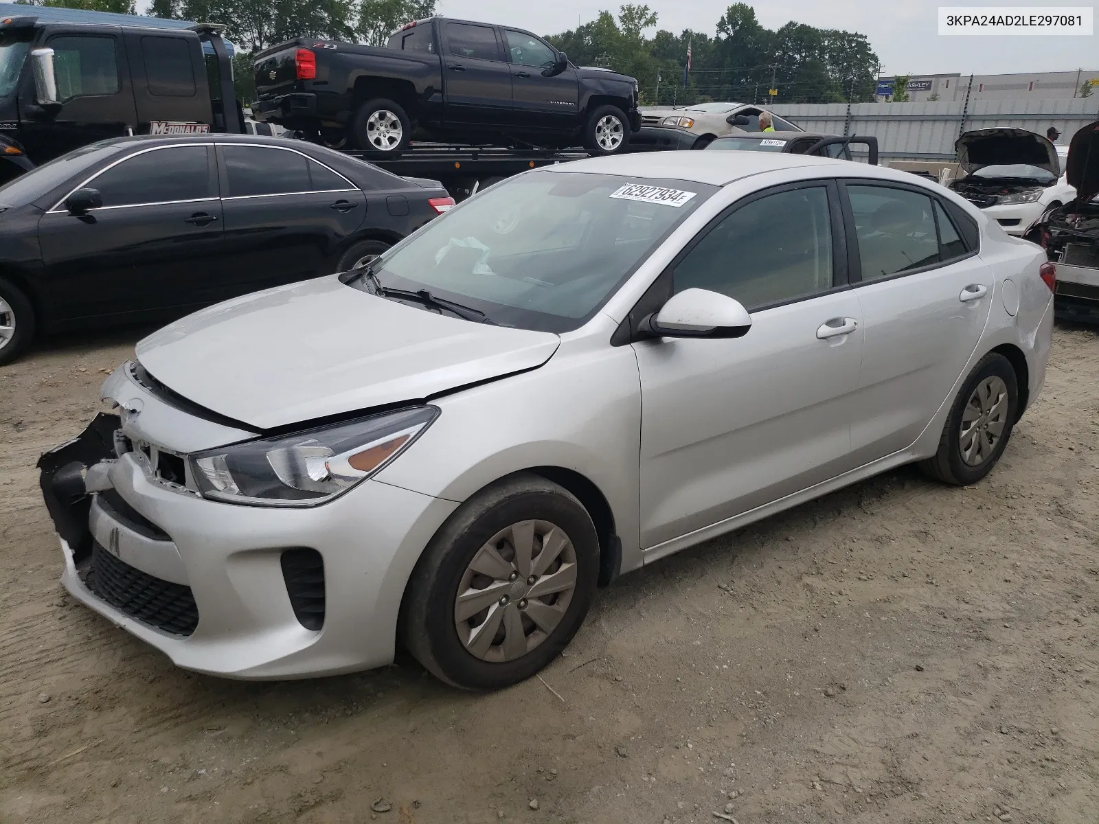 3KPA24AD2LE297081 2020 Kia Rio Lx