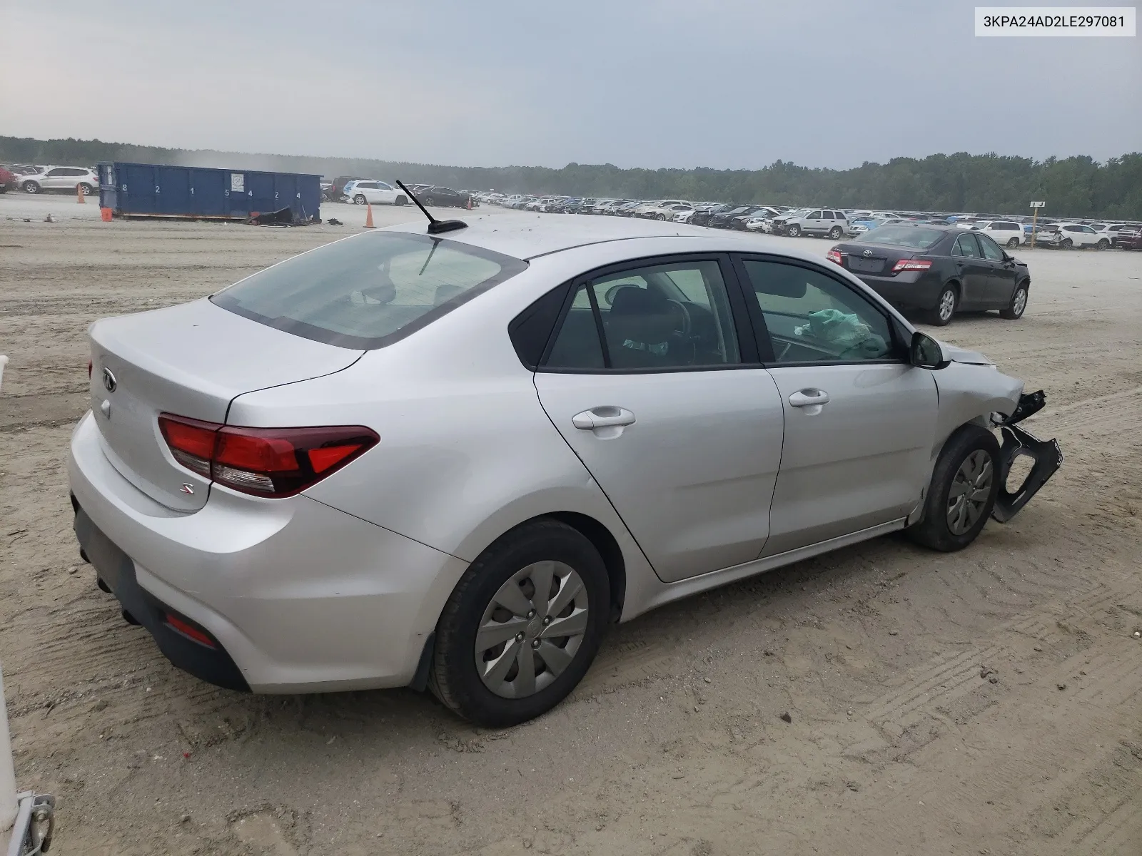 2020 Kia Rio Lx VIN: 3KPA24AD2LE297081 Lot: 62927934