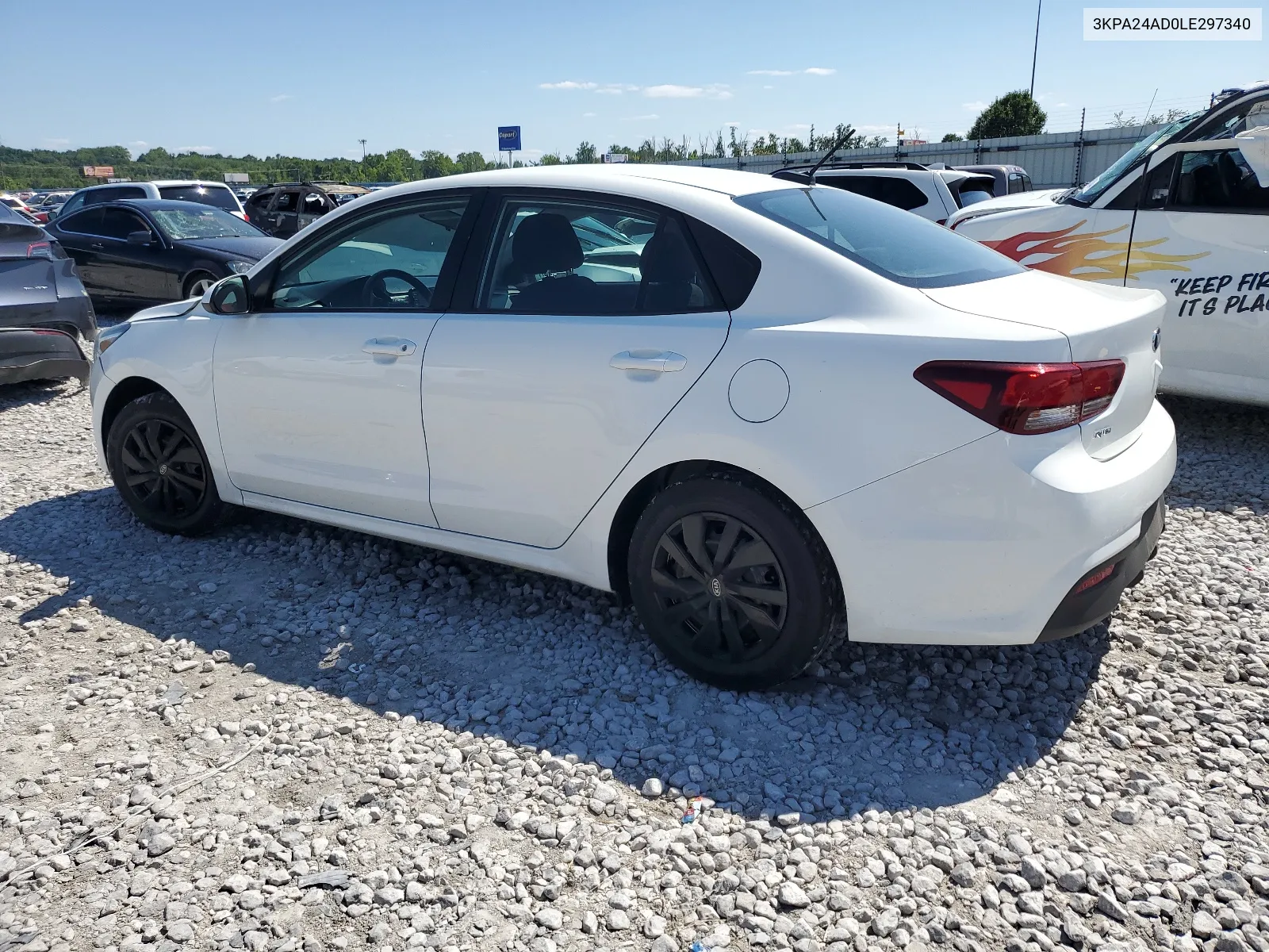 2020 Kia Rio Lx VIN: 3KPA24AD0LE297340 Lot: 63615154