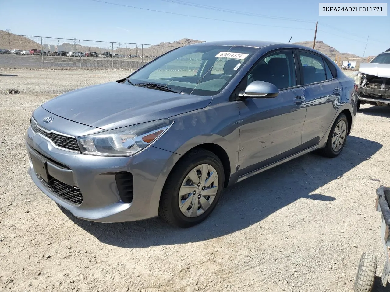 3KPA24AD7LE311721 2020 Kia Rio Lx