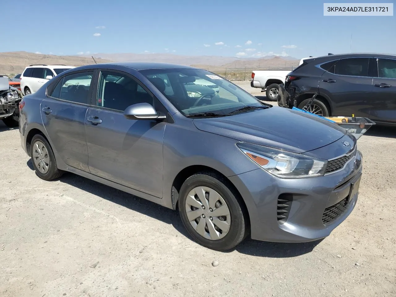 2020 Kia Rio Lx VIN: 3KPA24AD7LE311721 Lot: 66614324