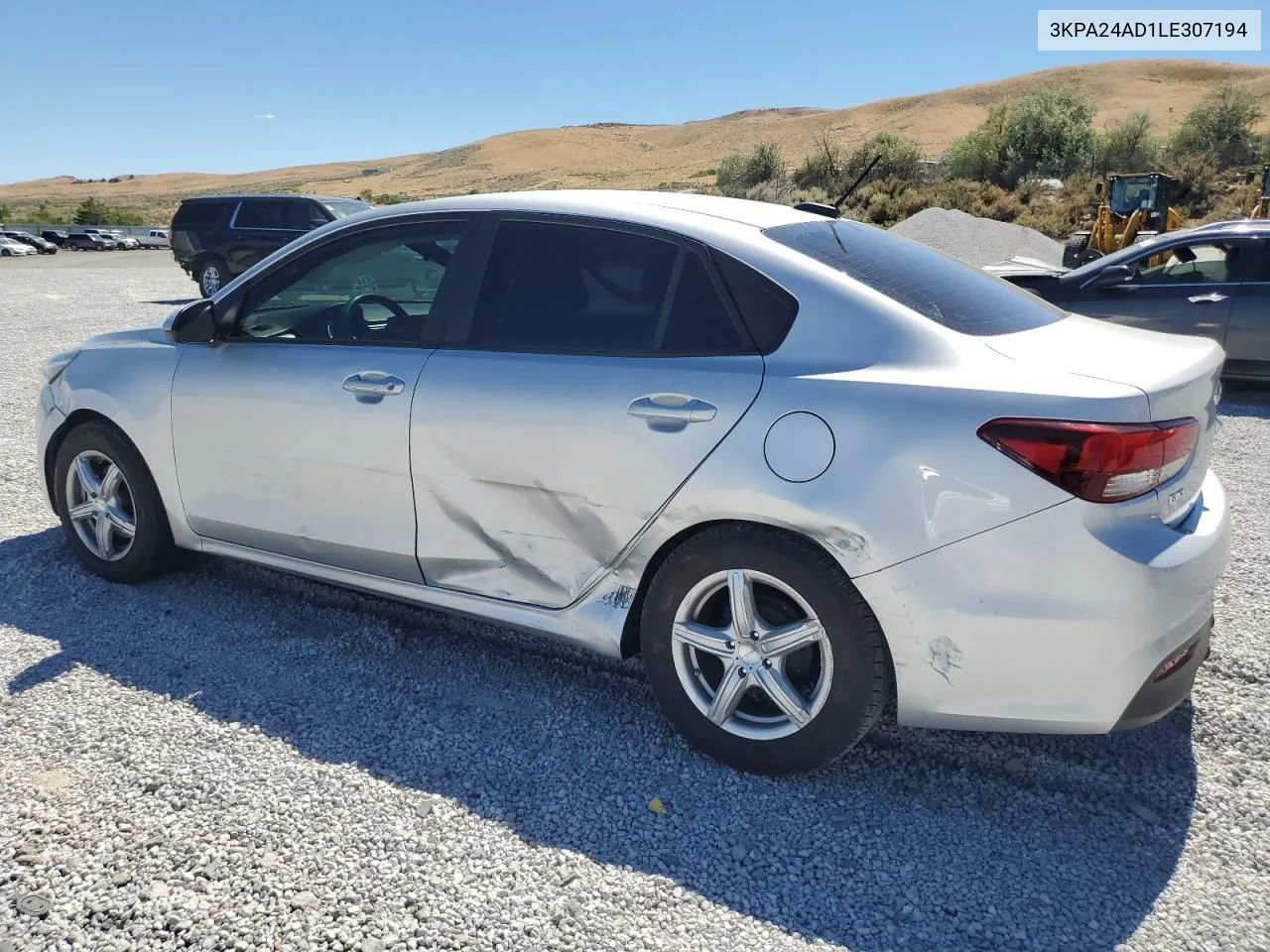 2020 Kia Rio Lx VIN: 3KPA24AD1LE307194 Lot: 67388034