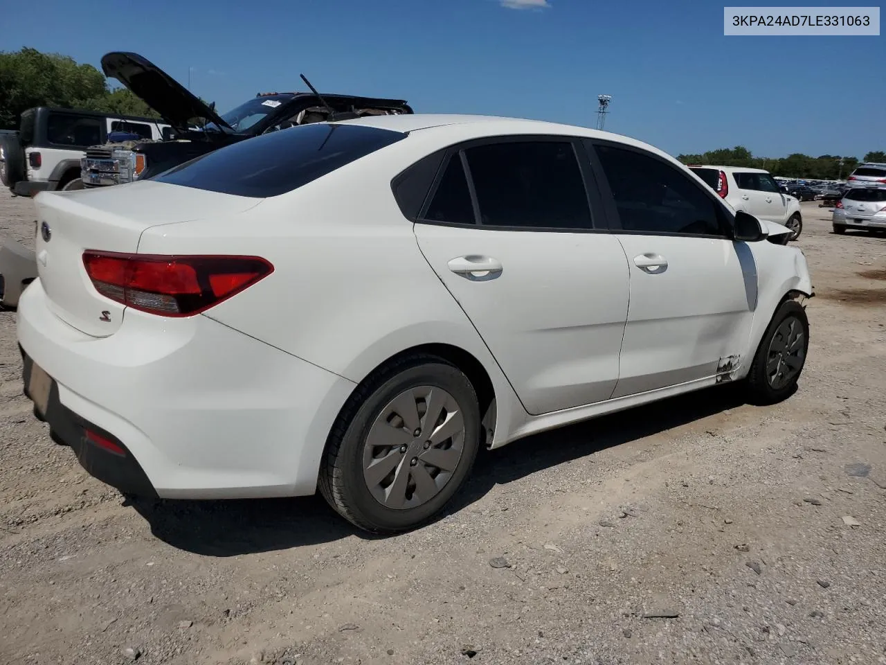 2020 Kia Rio Lx VIN: 3KPA24AD7LE331063 Lot: 67454344