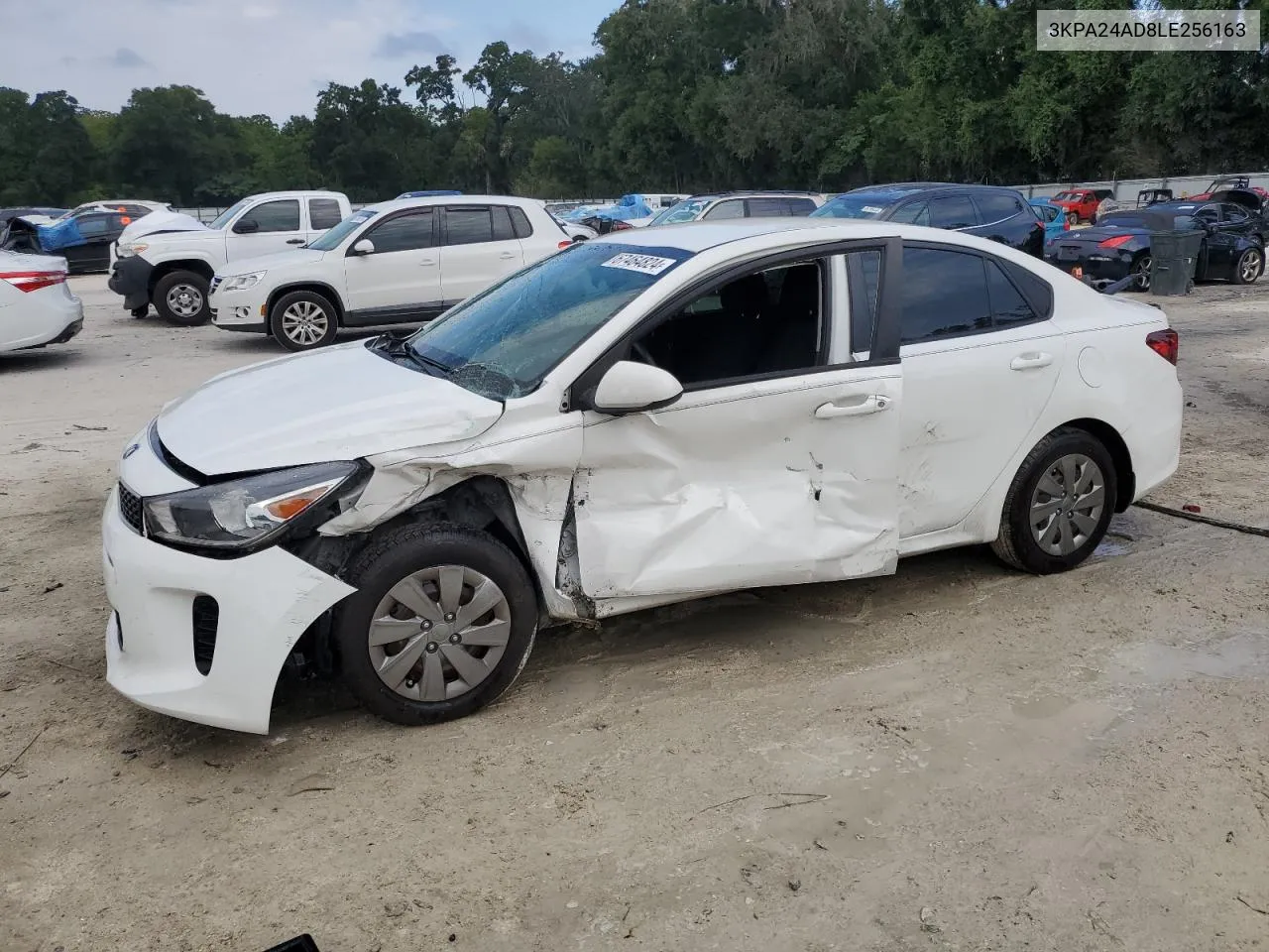 2020 Kia Rio Lx VIN: 3KPA24AD8LE256163 Lot: 67464824