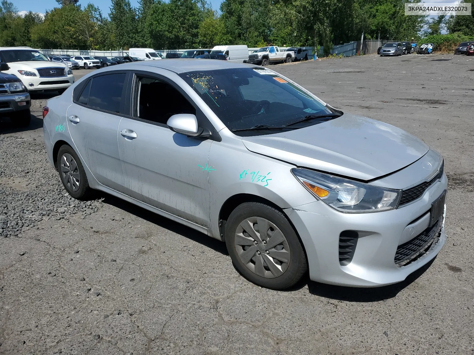 2020 Kia Rio Lx VIN: 3KPA24ADXLE320073 Lot: 67797514