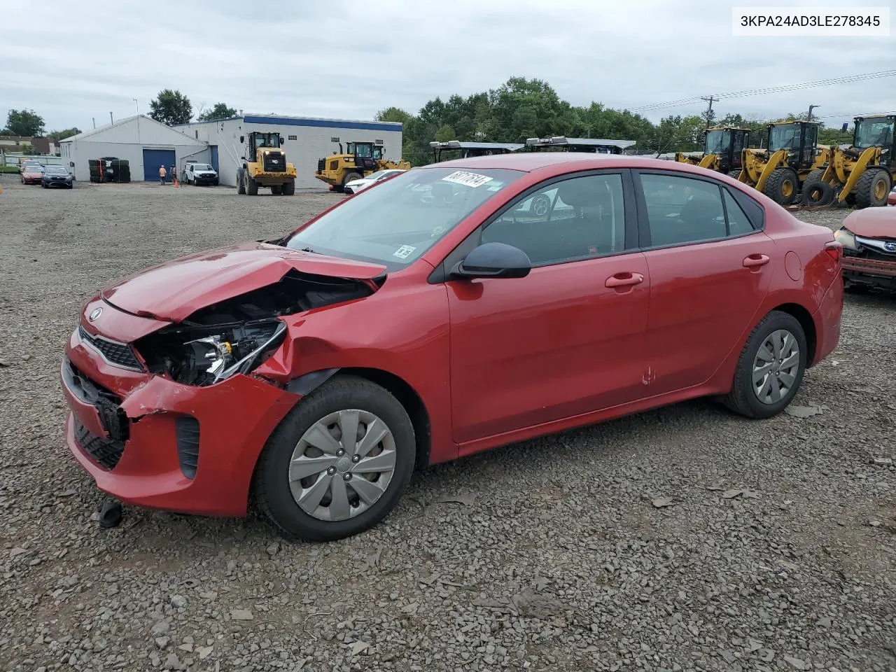 2020 Kia Rio Lx VIN: 3KPA24AD3LE278345 Lot: 68717614