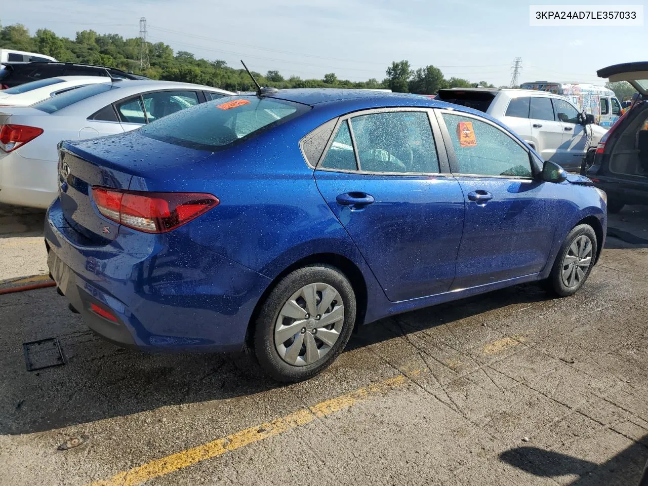 3KPA24AD7LE357033 2020 Kia Rio Lx