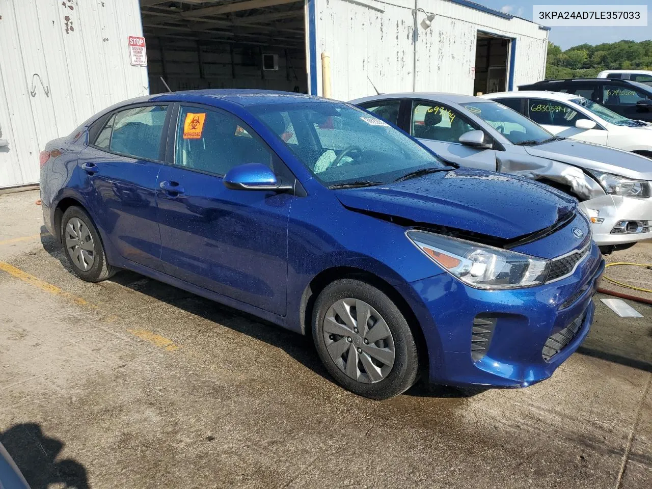 2020 Kia Rio Lx VIN: 3KPA24AD7LE357033 Lot: 68822834