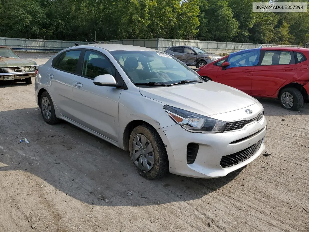 2020 Kia Rio Lx VIN: 3KPA24AD6LE357394 Lot: 68972964