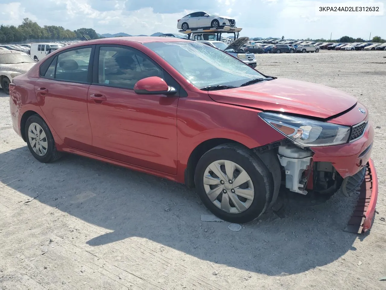 2020 Kia Rio Lx VIN: 3KPA24AD2LE312632 Lot: 69811714