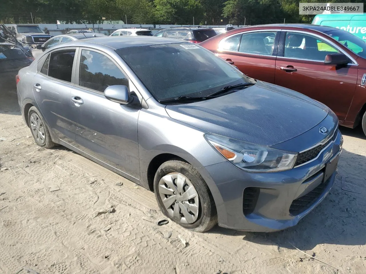 2020 Kia Rio Lx VIN: 3KPA24AD8LE349667 Lot: 70383844