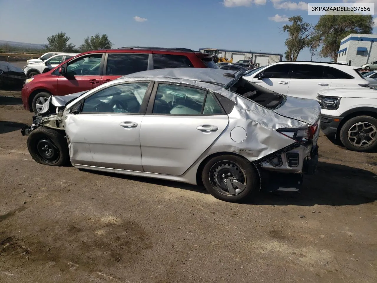 2020 Kia Rio Lx VIN: 3KPA24AD8LE337566 Lot: 70638654