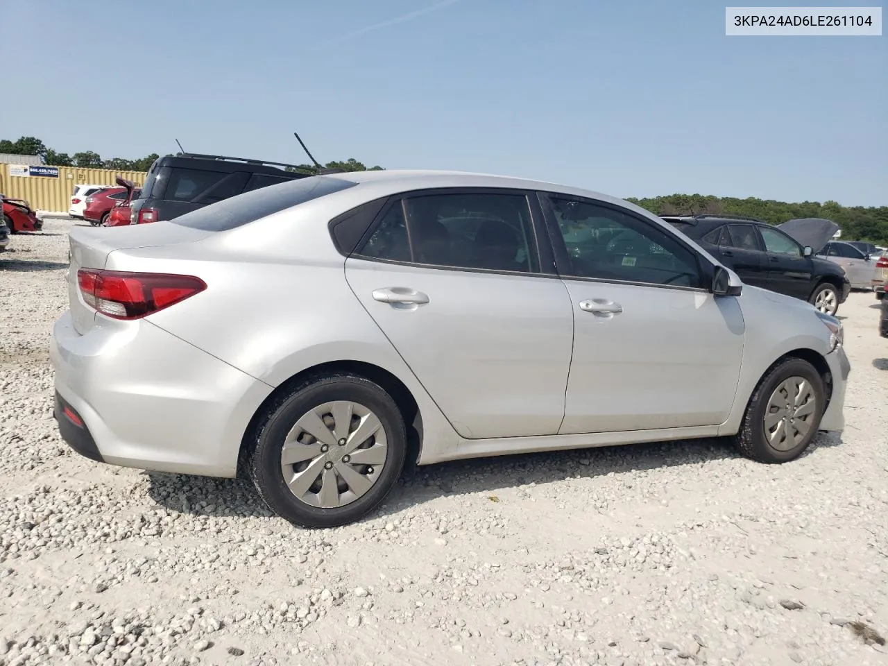 2020 Kia Rio Lx VIN: 3KPA24AD6LE261104 Lot: 70841164