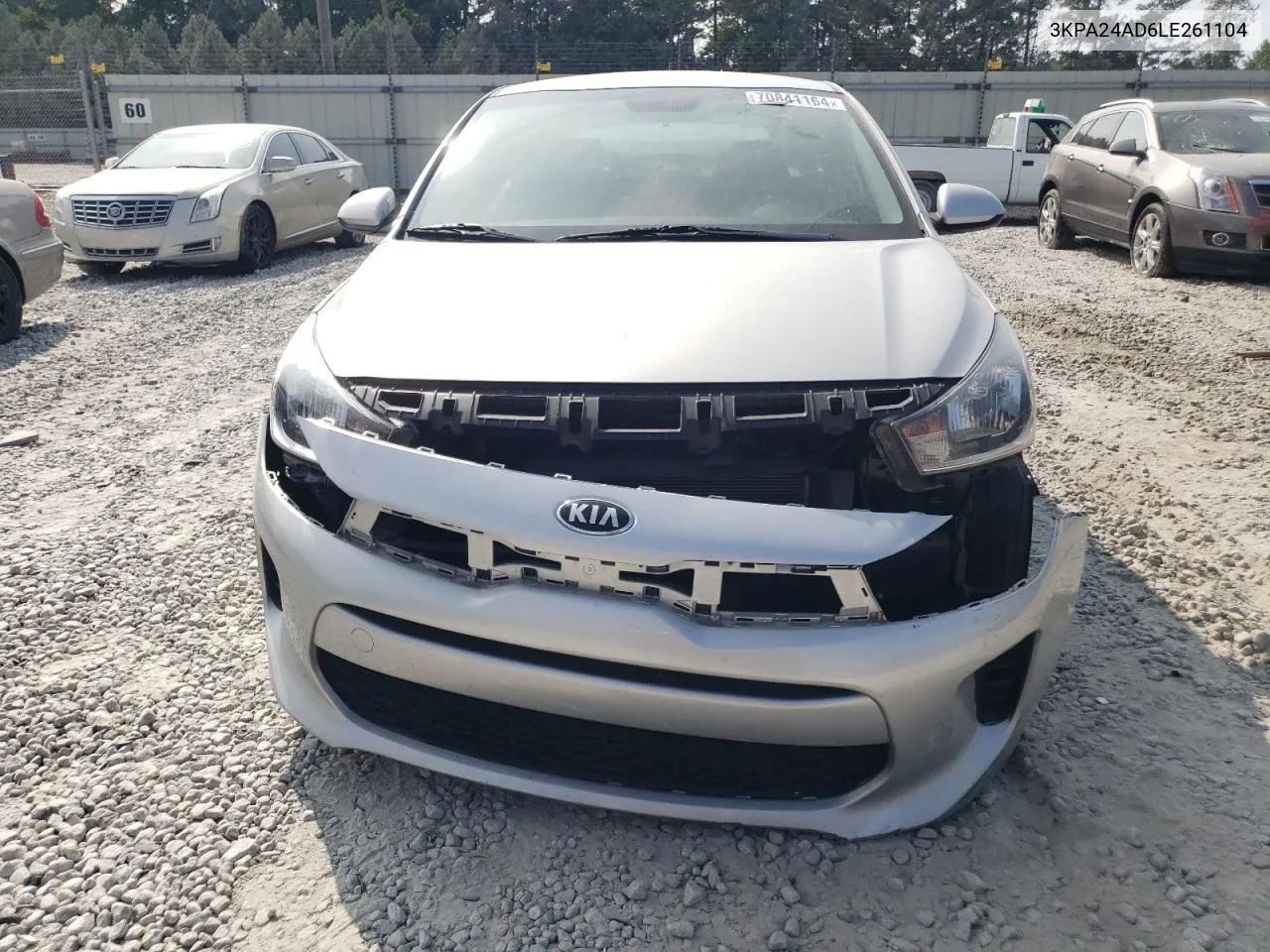 2020 Kia Rio Lx VIN: 3KPA24AD6LE261104 Lot: 70841164