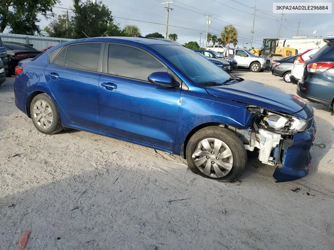 2020 Kia Rio Lx VIN: 3KPA24AD2LE296884 Lot: 71351064