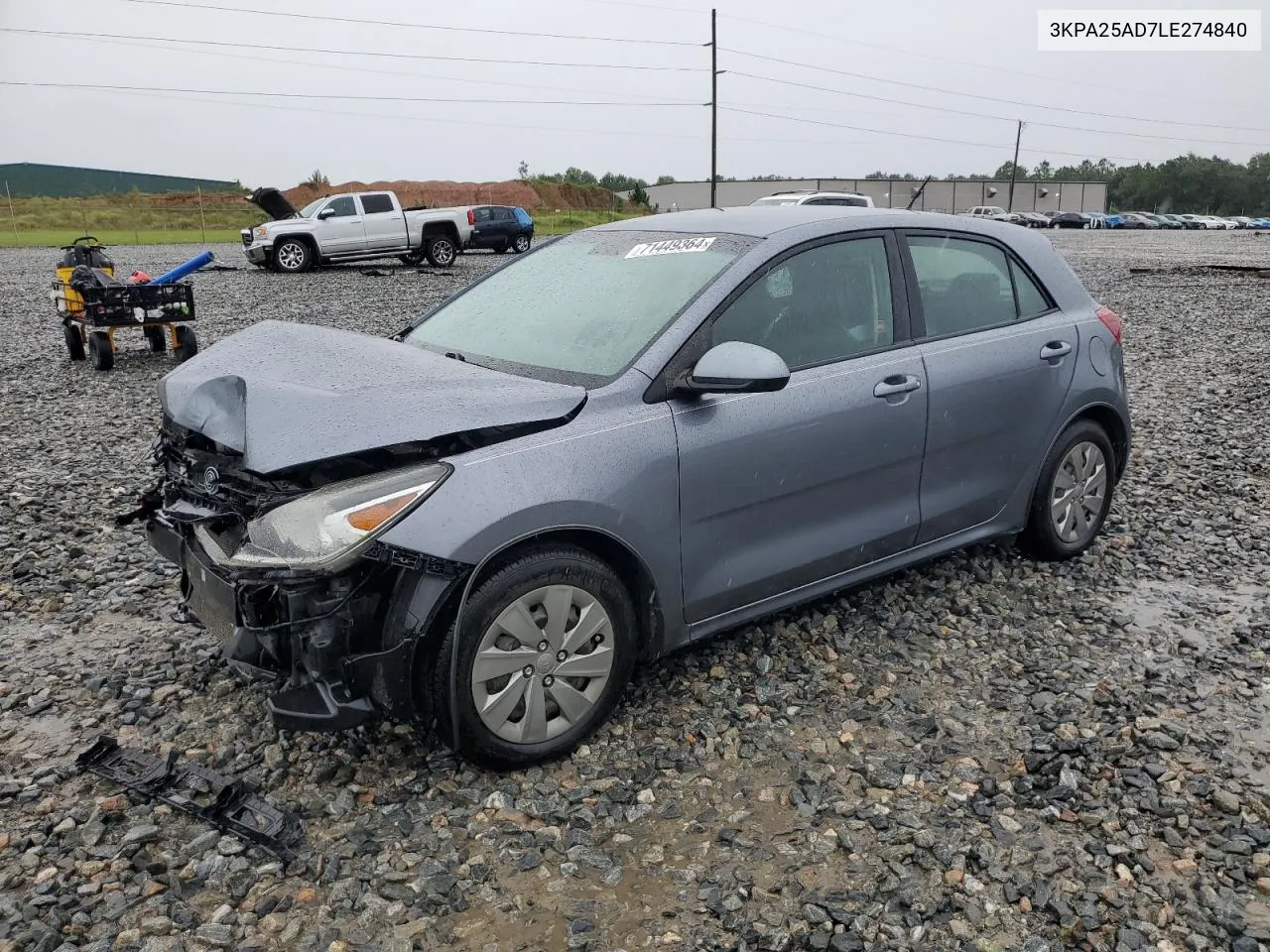 2020 Kia Rio Lx VIN: 3KPA25AD7LE274840 Lot: 71449364