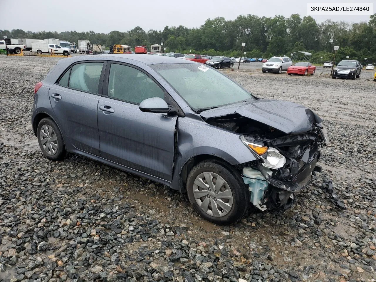 2020 Kia Rio Lx VIN: 3KPA25AD7LE274840 Lot: 71449364