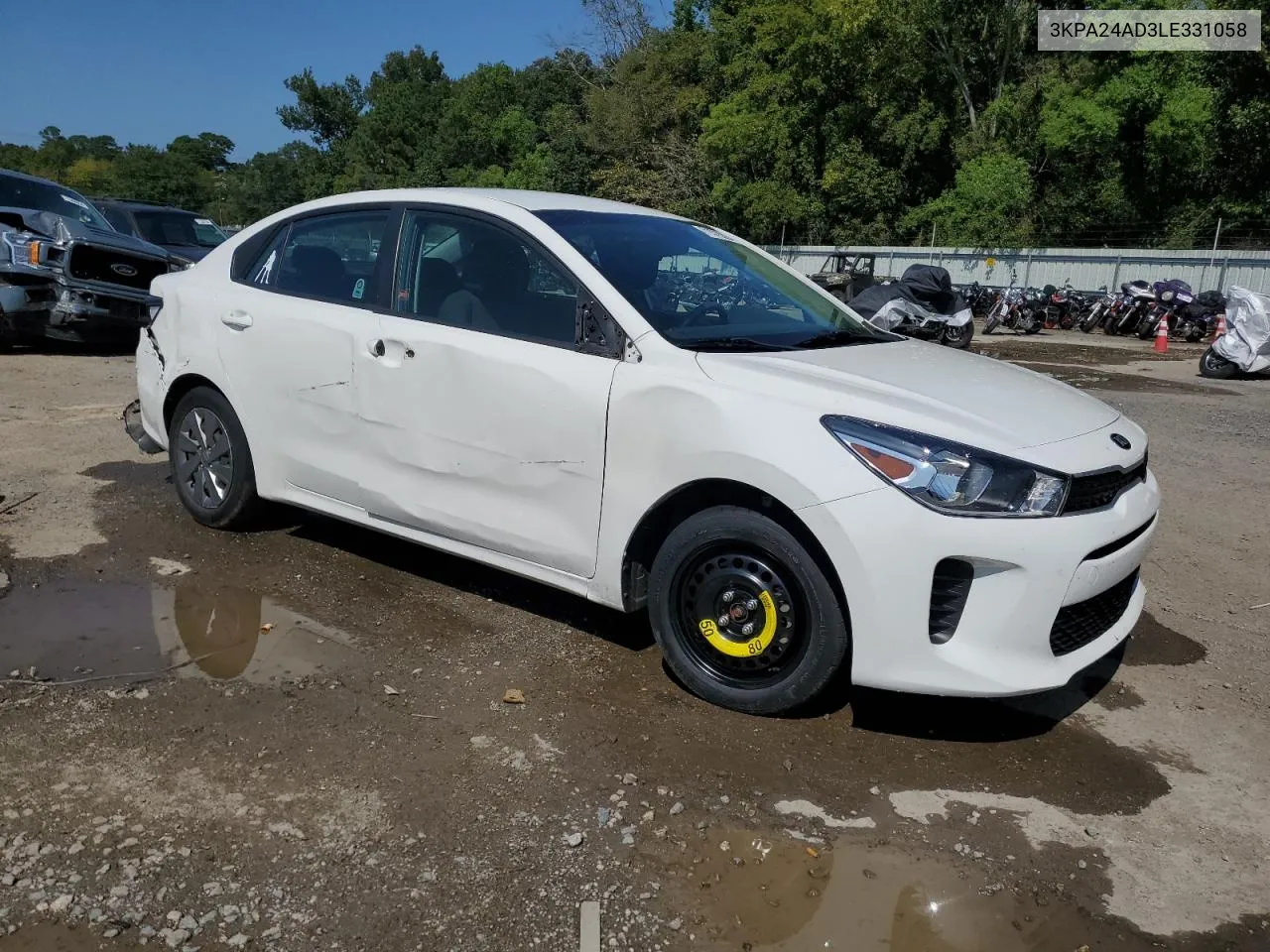 2020 Kia Rio Lx VIN: 3KPA24AD3LE331058 Lot: 71578024