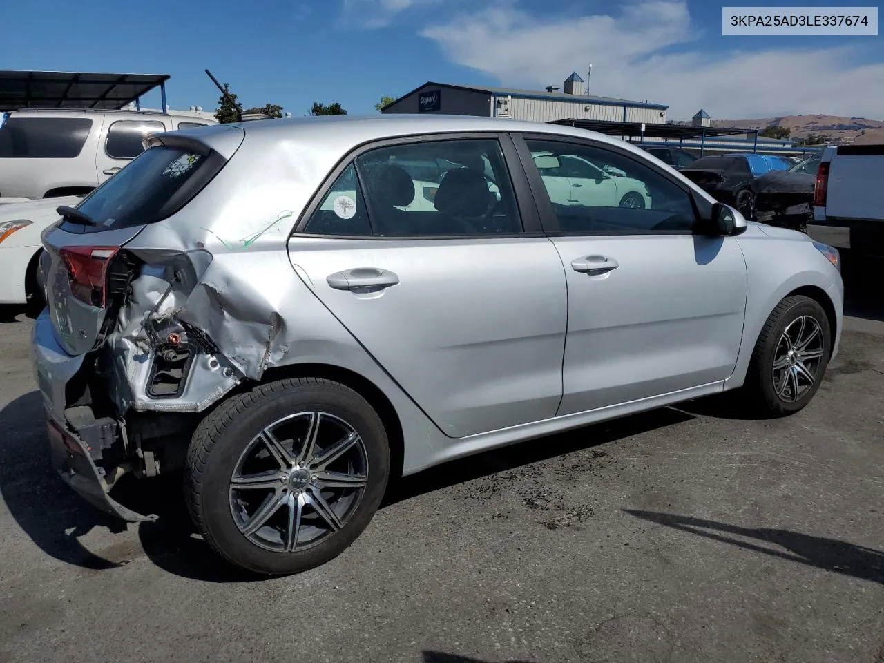 2020 Kia Rio Lx VIN: 3KPA25AD3LE337674 Lot: 71945934