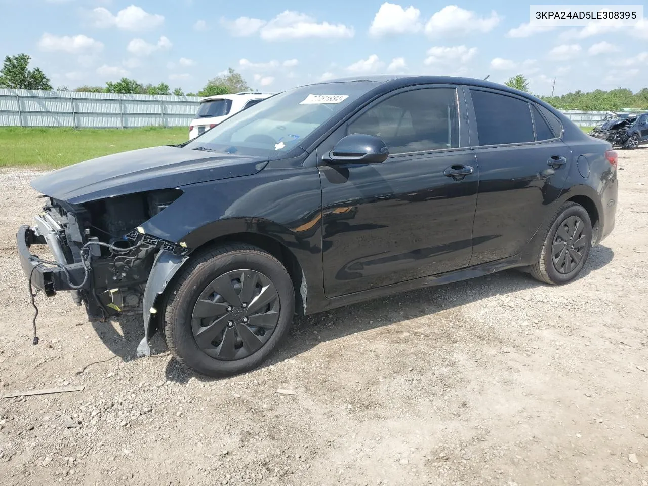 2020 Kia Rio Lx VIN: 3KPA24AD5LE308395 Lot: 72081884