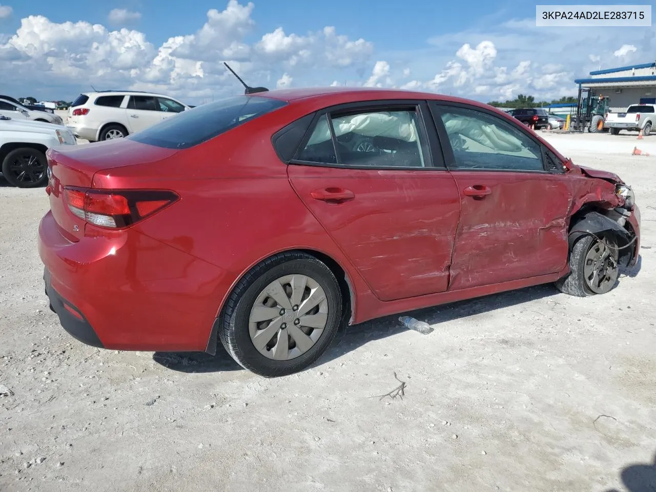 2020 Kia Rio Lx VIN: 3KPA24AD2LE283715 Lot: 72285044