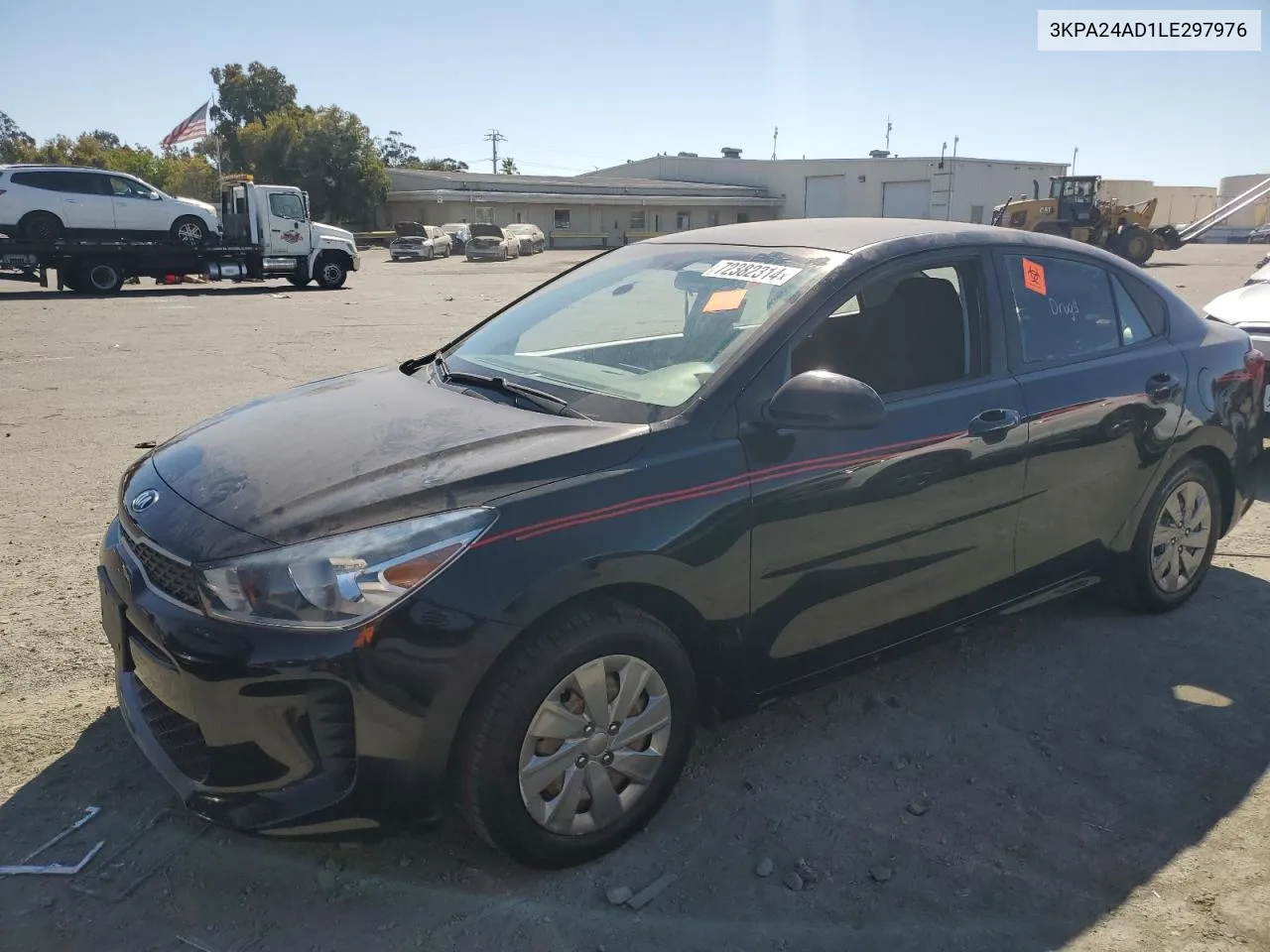 2020 Kia Rio Lx VIN: 3KPA24AD1LE297976 Lot: 72382314