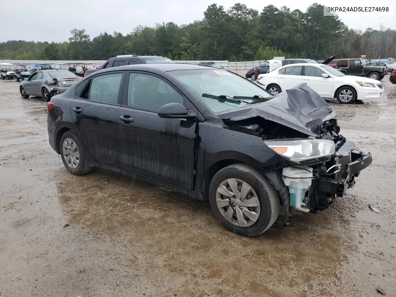 2020 Kia Rio Lx VIN: 3KPA24AD5LE274698 Lot: 72628964