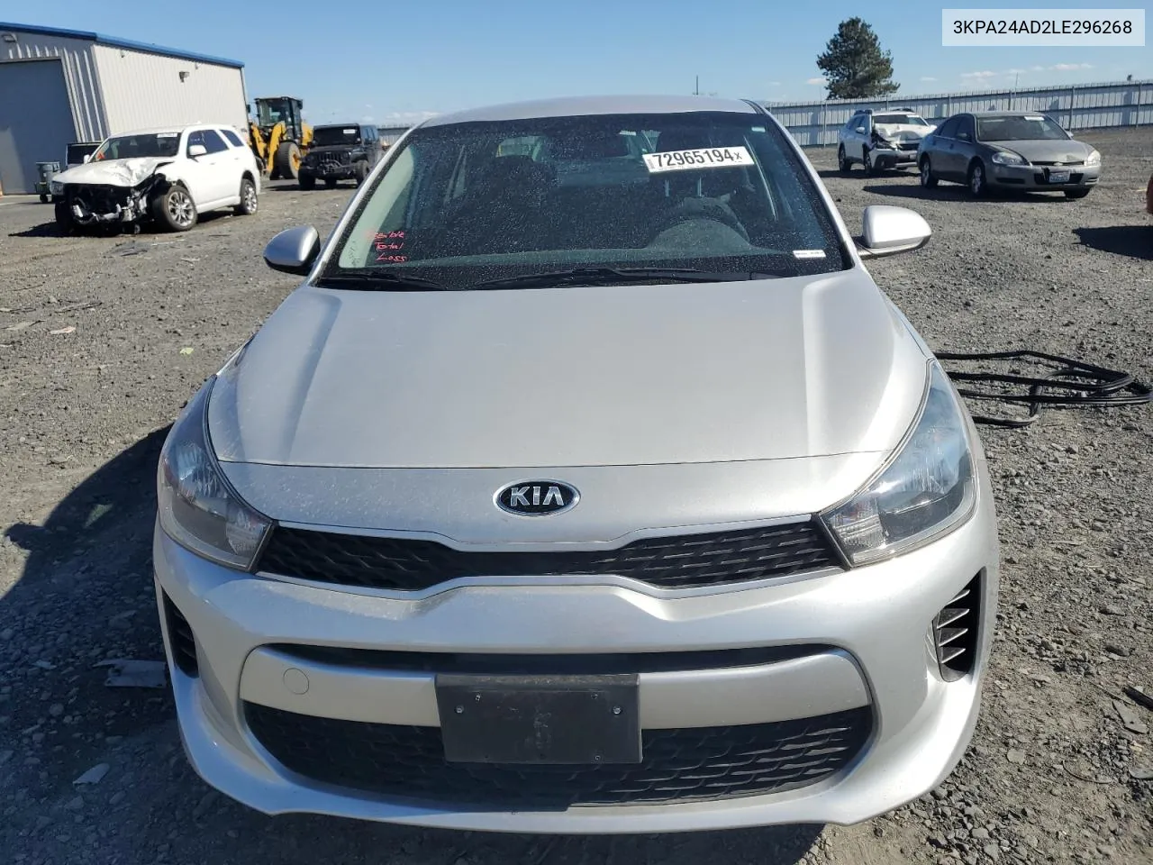 2020 Kia Rio Lx VIN: 3KPA24AD2LE296268 Lot: 72965194