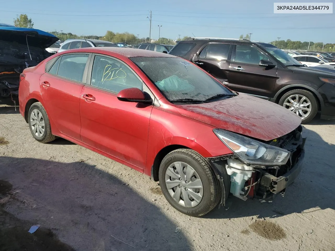 2020 Kia Rio Lx VIN: 3KPA24AD5LE344779 Lot: 73017674