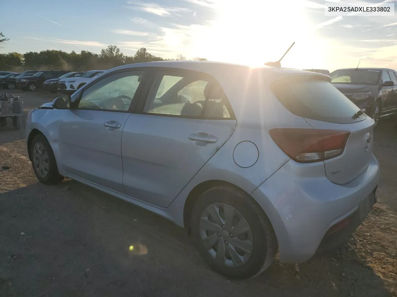 2020 Kia Rio Lx VIN: 3KPA25ADXLE333802 Lot: 73395524