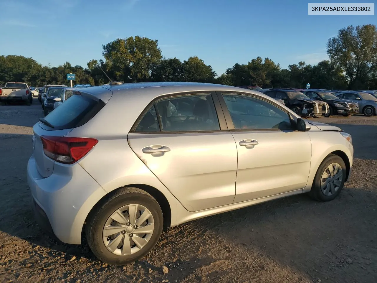 2020 Kia Rio Lx VIN: 3KPA25ADXLE333802 Lot: 73395524