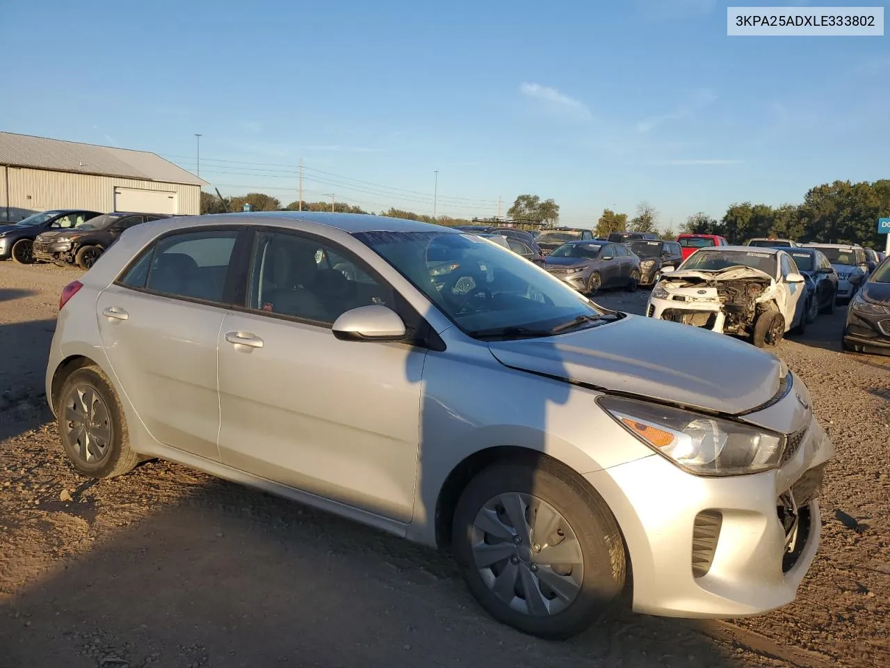 2020 Kia Rio Lx VIN: 3KPA25ADXLE333802 Lot: 73395524