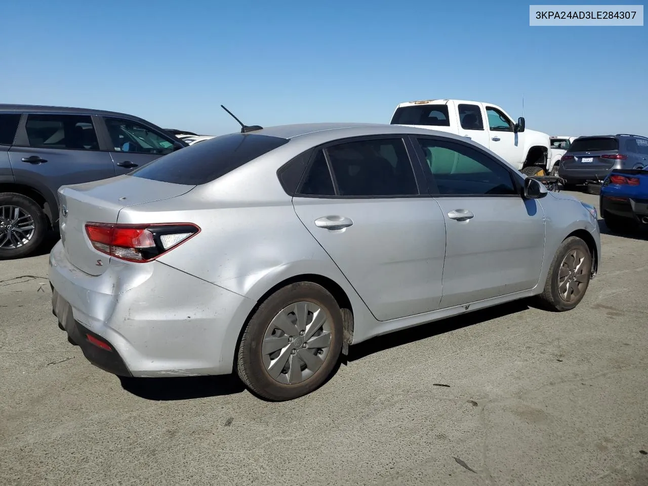 2020 Kia Rio Lx VIN: 3KPA24AD3LE284307 Lot: 73493844