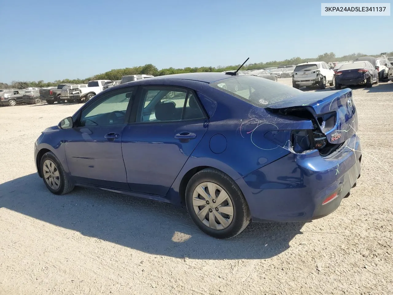 2020 Kia Rio Lx VIN: 3KPA24AD5LE341137 Lot: 73512424