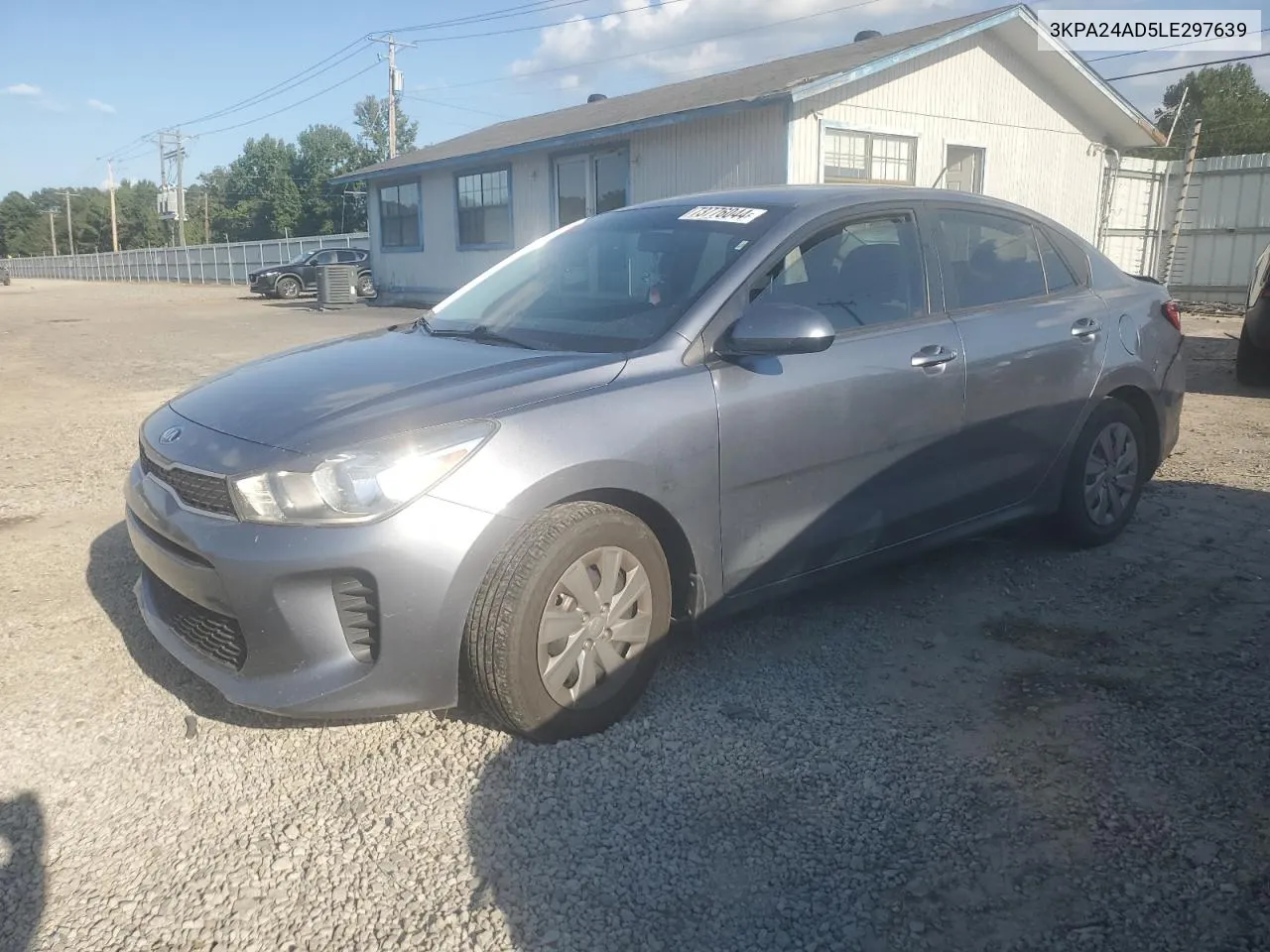 2020 Kia Rio Lx VIN: 3KPA24AD5LE297639 Lot: 73776044