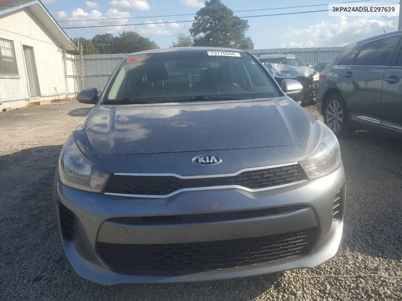 2020 Kia Rio Lx VIN: 3KPA24AD5LE297639 Lot: 73776044